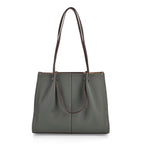 Genuine Leather Tote Bag - Green
