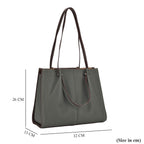 Genuine Leather Tote Bag - Green