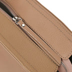 Designer Inspired- 100% Genuine Leather Oversized Tote Bag (Size 46x19x30 cm) - Beige