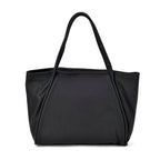 Designer Inspired - 100% Genuine Leather Patterned Oversize Tote Bag (Size 46x19x30 cm) - Black