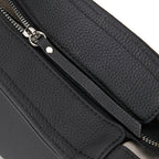 Designer Inspired - 100% Genuine Leather Patterned Oversize Tote Bag (Size 46x19x30 cm) - Black