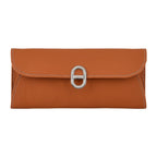 Genuine Leather RFID Protected Slimline Clutch - Tan