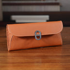 Genuine Leather RFID Protected Slimline Clutch - Tan
