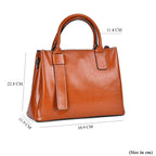 Milan Fashion Closeout - 100% Genuine Leather Crossbody Bag with 2 Long Shoulder Strap -  Tan