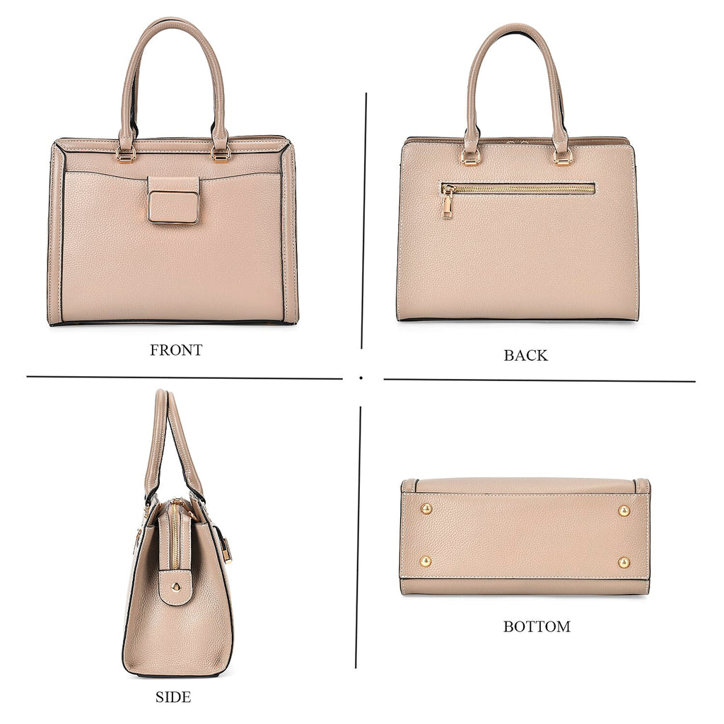 Designer Closeout - Genuine Leather Crossbody Bag With Handle Drop  (Size28x13x21 Cm) - Taupe