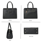 Designer Closeout - Genuine Leather Crossbody Bag With Handle Drop  (Size28x13x21 Cm) - Black