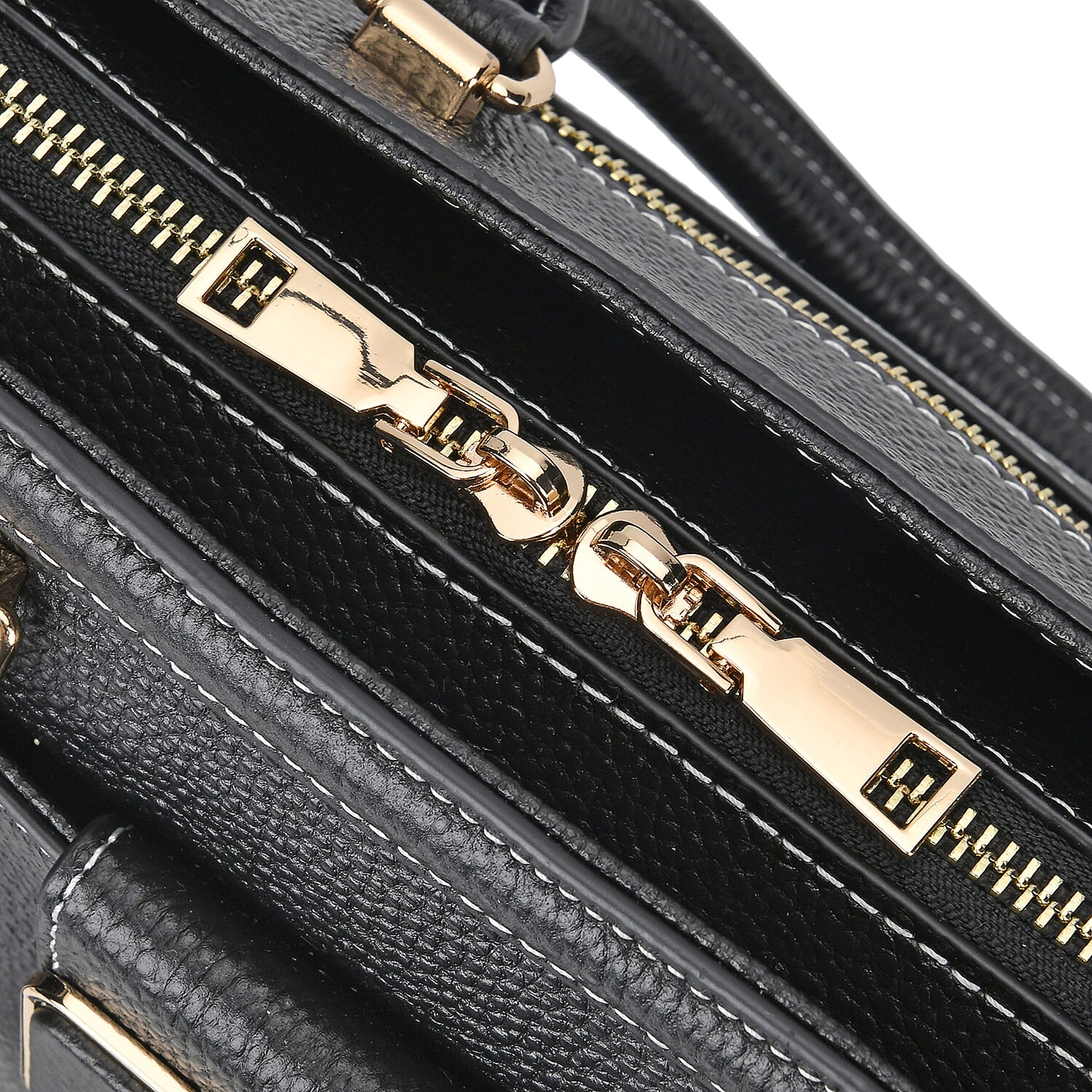Designer Closeout - Genuine Leather Crossbody Bag With Handle Drop  (Size28x13x21 Cm) - Black