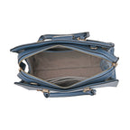 Designer Closeout - Genuine Leather Crossbody Bag With Handle Drop  (Size28x13x21 Cm) - Blue