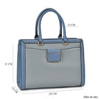 Designer Closeout - Genuine Leather Crossbody Bag With Handle Drop  (Size28x13x21 Cm) - Blue