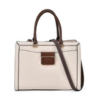Designer Closeout - Genuine Leather Crossbody Bag With Handle Drop  (Size28x13x21 Cm) - Cream