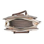 Designer Closeout - Genuine Leather Crossbody Bag With Handle Drop  (Size28x13x21 Cm) - Cream