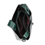 100% Genuine Leather Solid Crossbody Bag (Size 24x10x21 cm) - Green