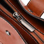 100% Genuine Leather Solid Crossbody Bag (Size 24x10x21 cm) - Tan