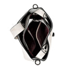 100% Genuine Leather Solid Crossbody Bag (Size 24x10x21 cm) - White