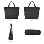 Genuine Leather Solid Crossbody Bag (Size 35x10x33 cm) - Black & Pink