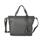 Genuine Leather Solid Crossbody Bag (Size 35x10x33 cm) - Green & Pink