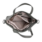 Genuine Leather Solid Crossbody Bag (Size 35x10x33 cm) - Green & Pink