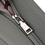 Genuine Leather Solid Crossbody Bag (Size 35x10x33 cm) - Green & Pink