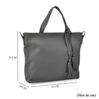 Genuine Leather Solid Crossbody Bag (Size 35x10x33 cm) - Green & Pink