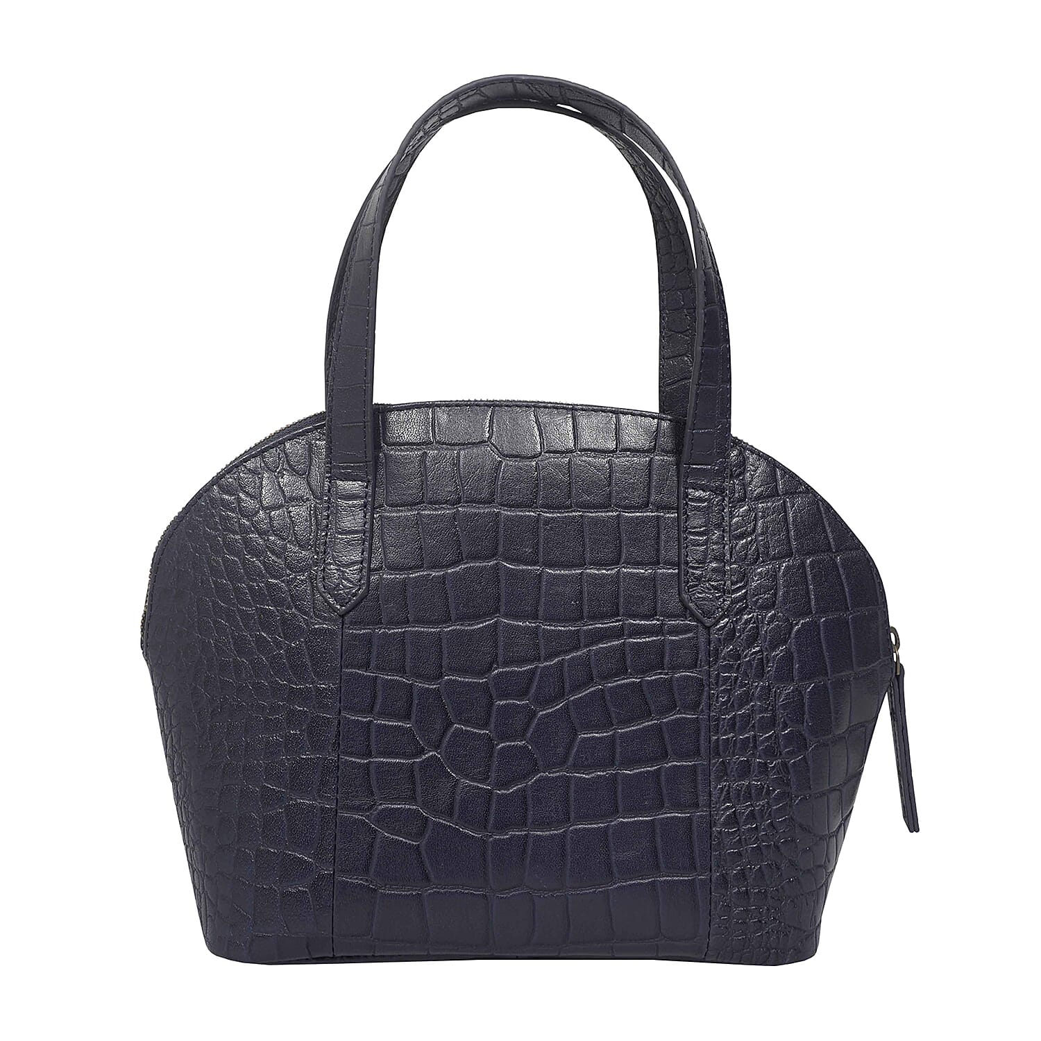Genuine Leather Tote Bag - Blue