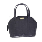 Genuine Leather Tote Bag - Blue