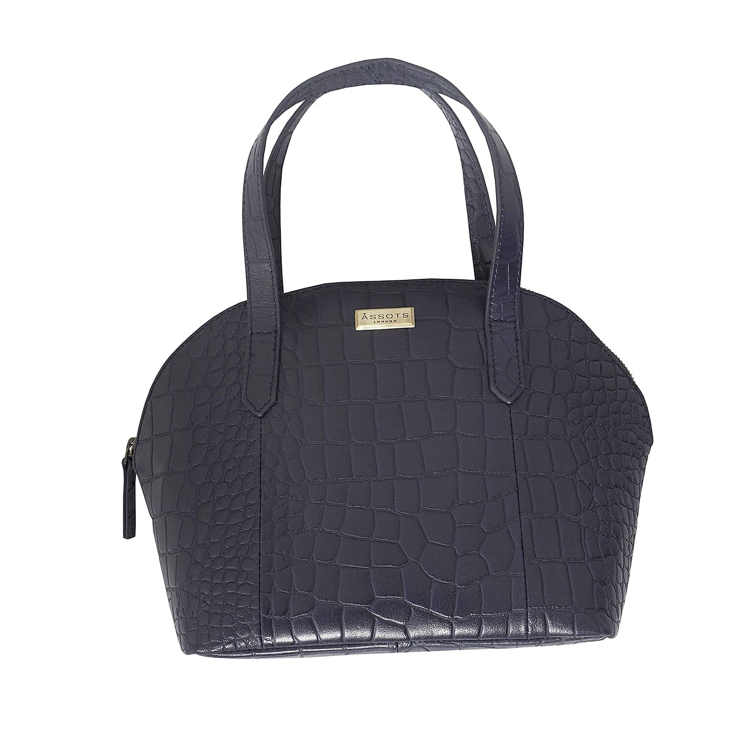Genuine Leather Tote Bag - Blue
