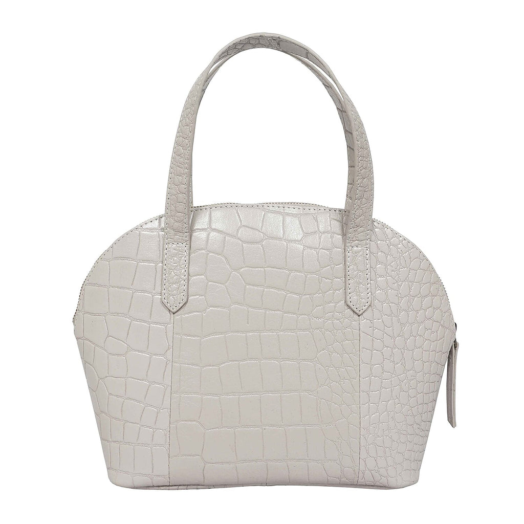 Assots London Cheryl Genuine Leather Tote Bag - Ice Grey