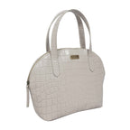 Assots London Cheryl Genuine Leather Tote Bag - Ice Grey