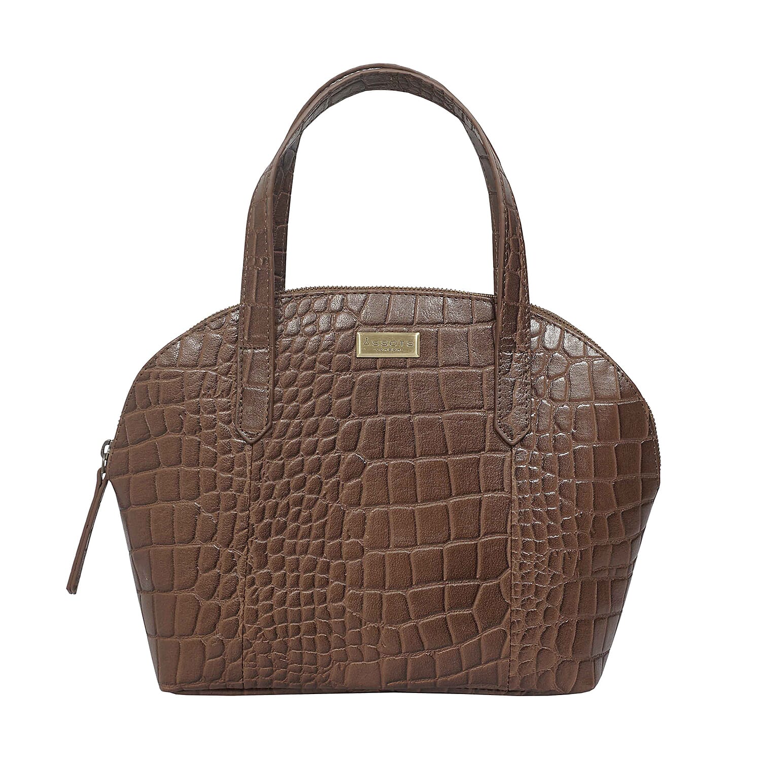 Assots London Cheryl Genuine Leather Tote Bag - Tan