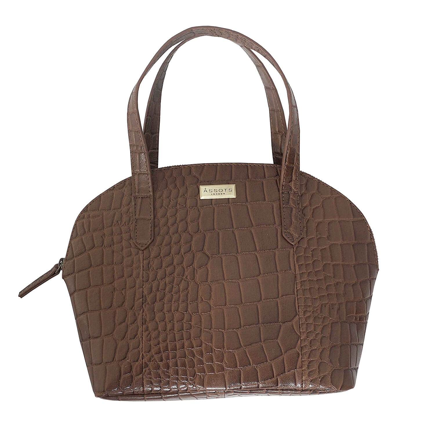 Assots London Cheryl Genuine Leather Tote Bag - Tan