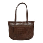 Assots London Julia Genuine Leather Tote Bag - Tan