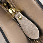100% Genuine Leather Tote Bag (Size 39x12x27 cm) - Silver