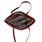 100% Genuine Leather Tote Bag (Size 39x12x27 cm) - Burgundy