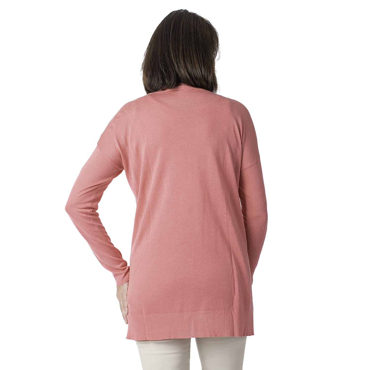 Geox Ladies Fine Gauge Cardigan (Size L) - Dark Begonnia