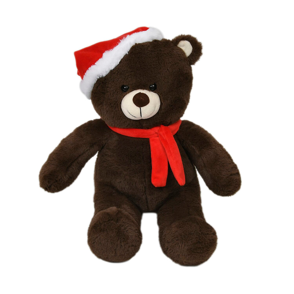 Christmas Gifting Idea - Cute Faux Fur Bear with Santa Cap Soft Toy