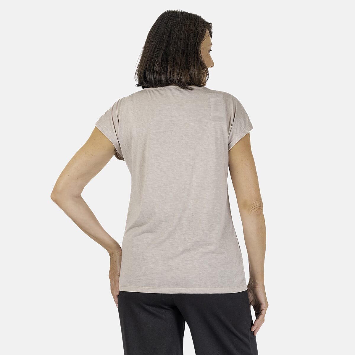 Giraffe Printed T-Shirt (Size 10) - Grey