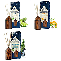 Glade Aromatherapy Reed Diffuser Trio – Calm Mind, Pure Happiness - Refreshing Energy