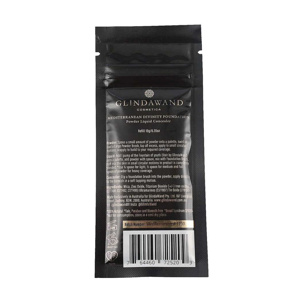 GlindaWand- DIVINITY Foundation Refill Pouch - Mediterranean (10g)