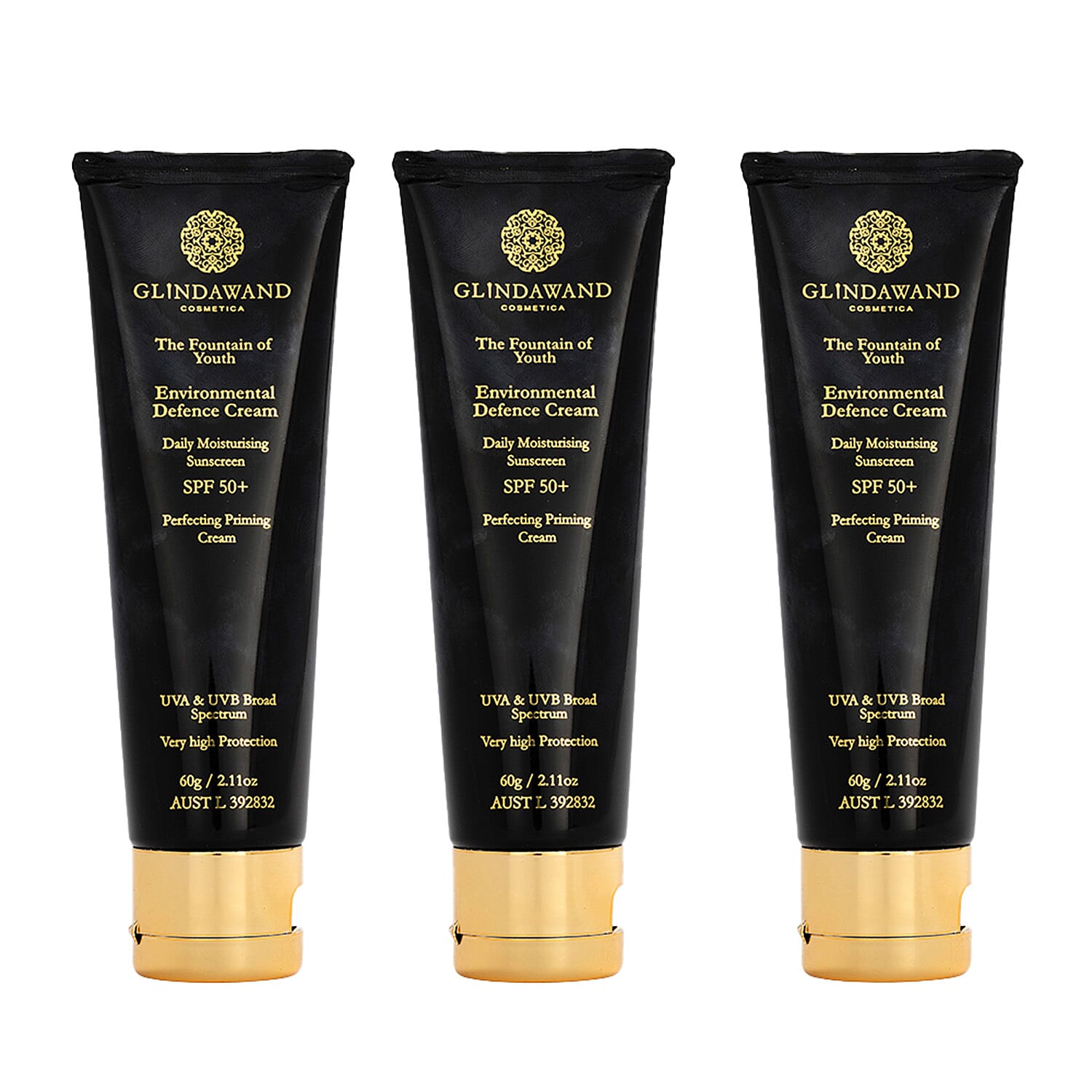 GlindaWand Environmental Defence Cream X2 with SPF 50- - Plus 1 As Free Gift (3 Total)