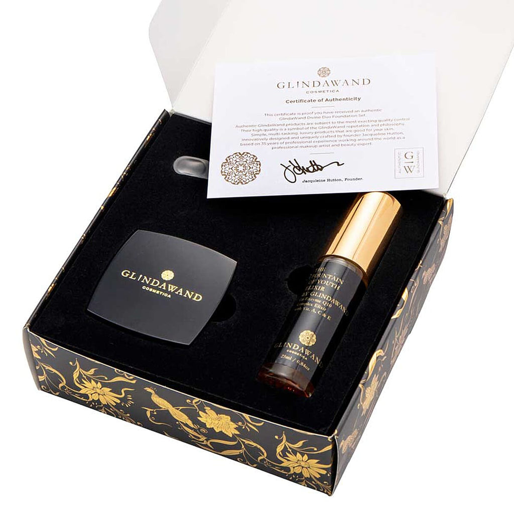 Glindawand- Duo Gift Box (Incl. Fountain of Youth Elixir - 25ml & Divinity Foundation - 10G) - Mediterranean