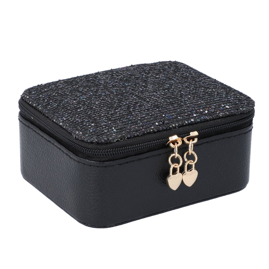 Travel Jewelry & Accessories Box with Removable Sections - Black