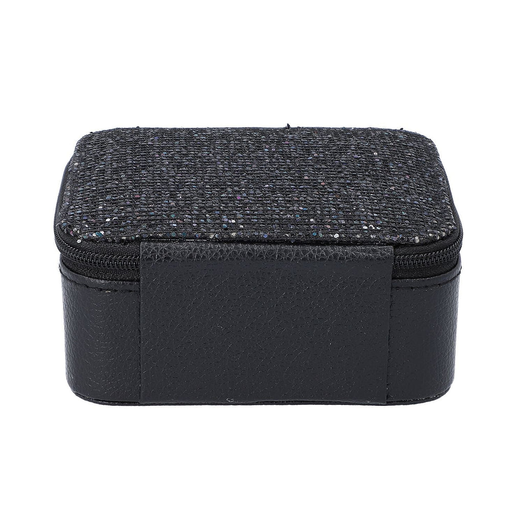 Travel Jewelry & Accessories Box with Removable Sections - Black