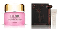 Glo24k 7 Colour Led Super Wand with 360 Degrees Rotating Massage Head and Hydra Gel with Neck Cream