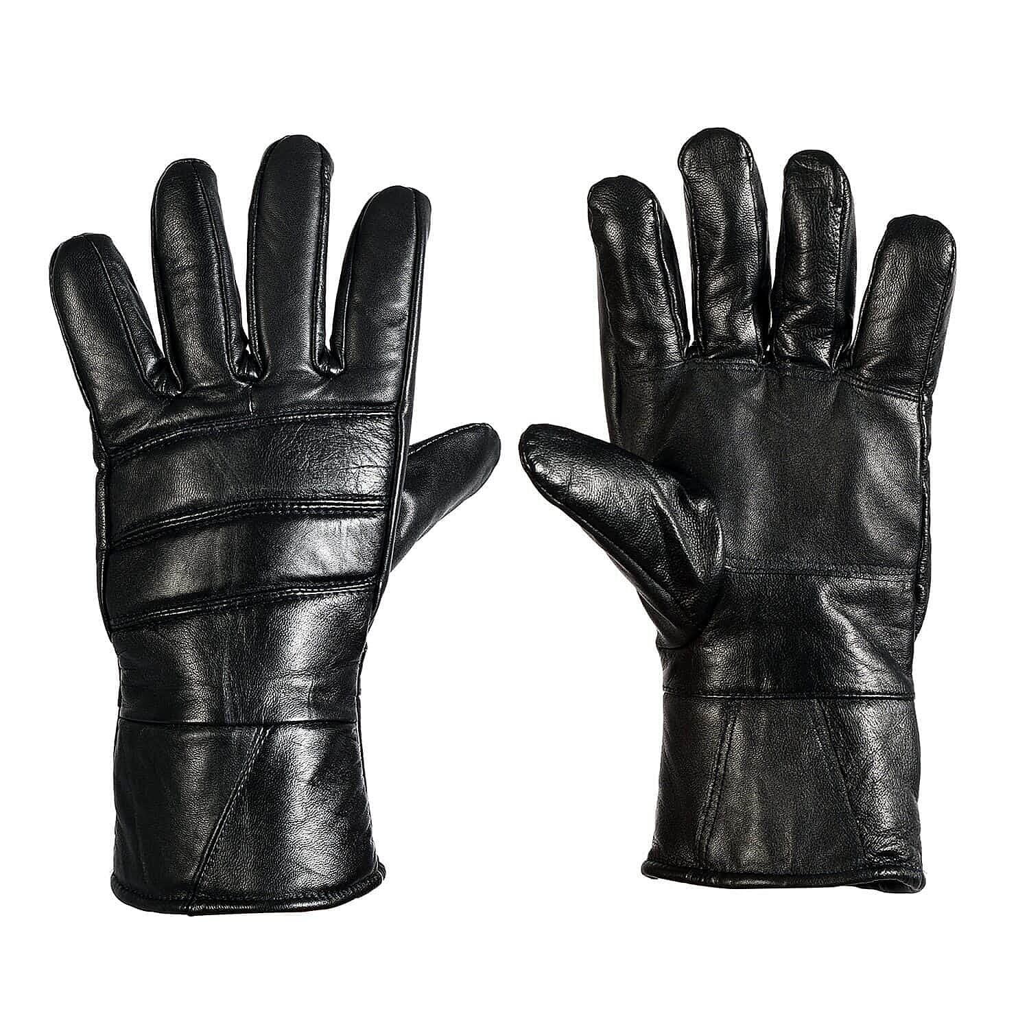 Genuine Leather Warm & Flexible Mens Gloves Black