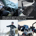 Genuine Leather Warm & Flexible Mens Gloves Black