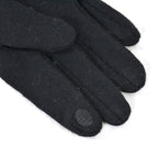 Luxurious 70% Cashmere Gloves with Faux Fur Trim- Black