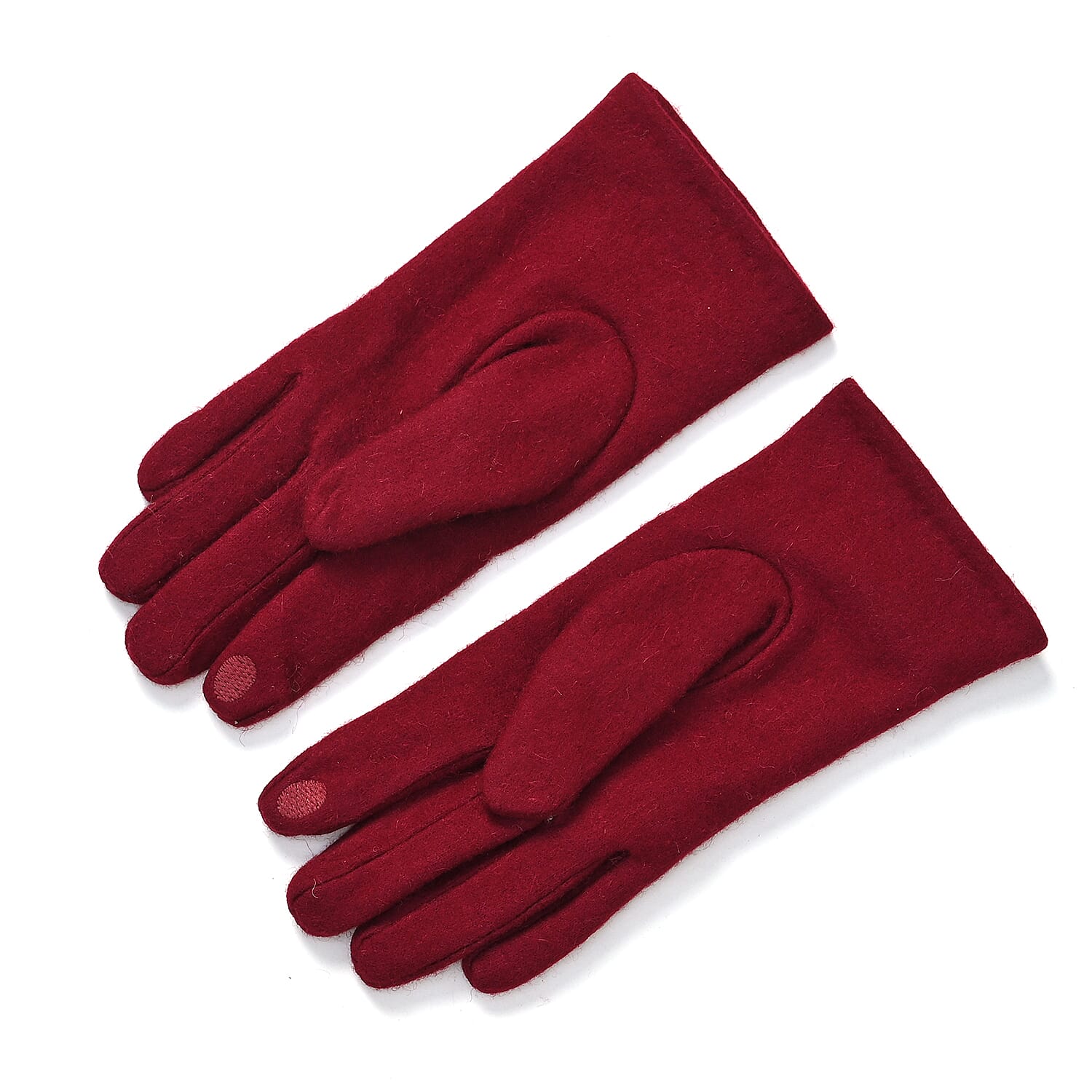 Cashmere Gloves with Rhinestone- Fuchsia