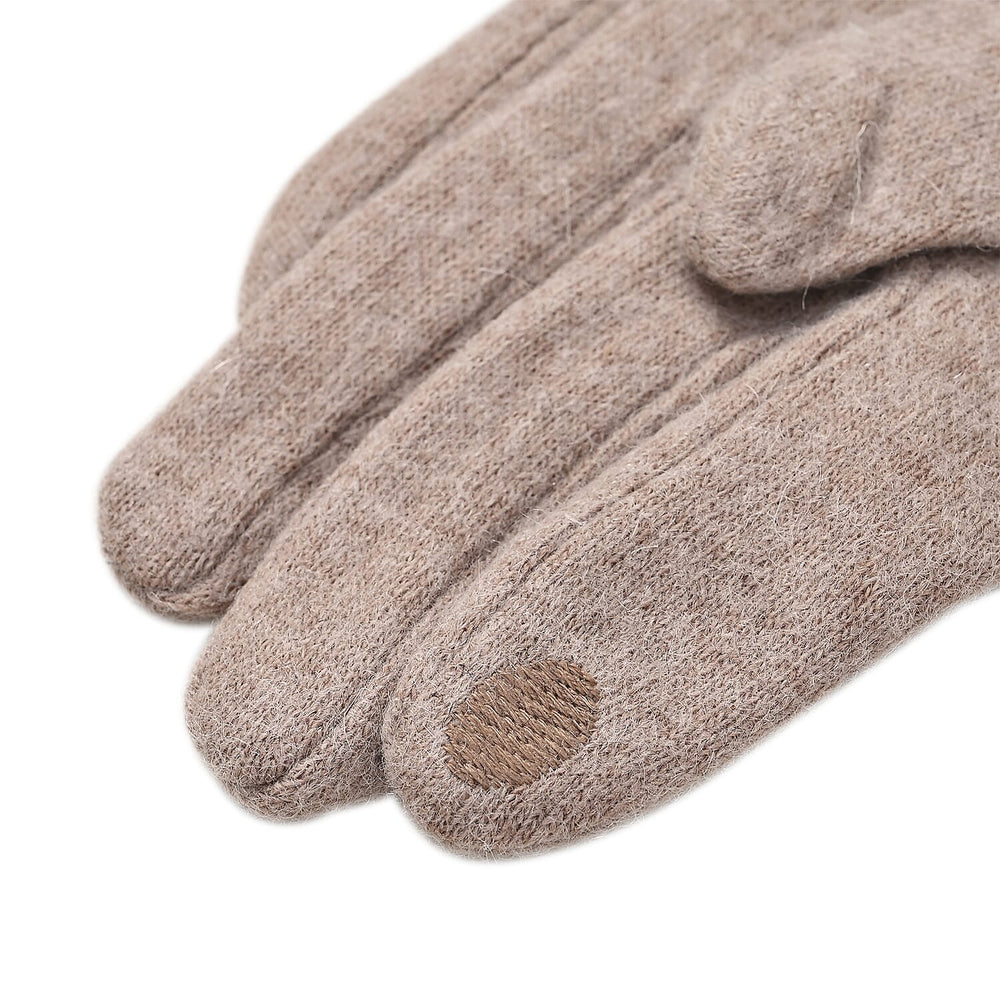 70% Cashmere Gloves- Khaki & Grey