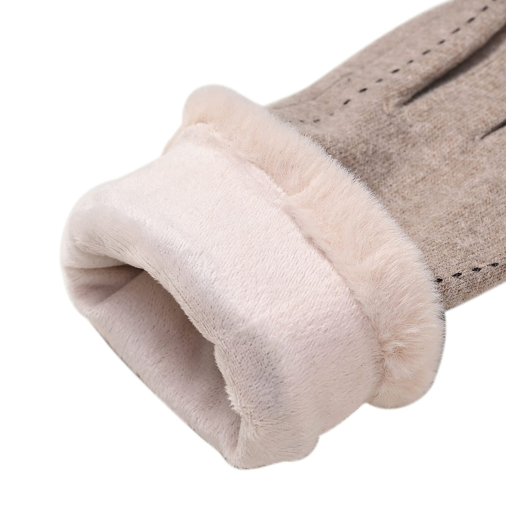 70% Cashmere Gloves- Khaki & Grey