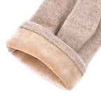 Winter Must-Have - Cashmere Touch Screen Beaded Gloves - Beige